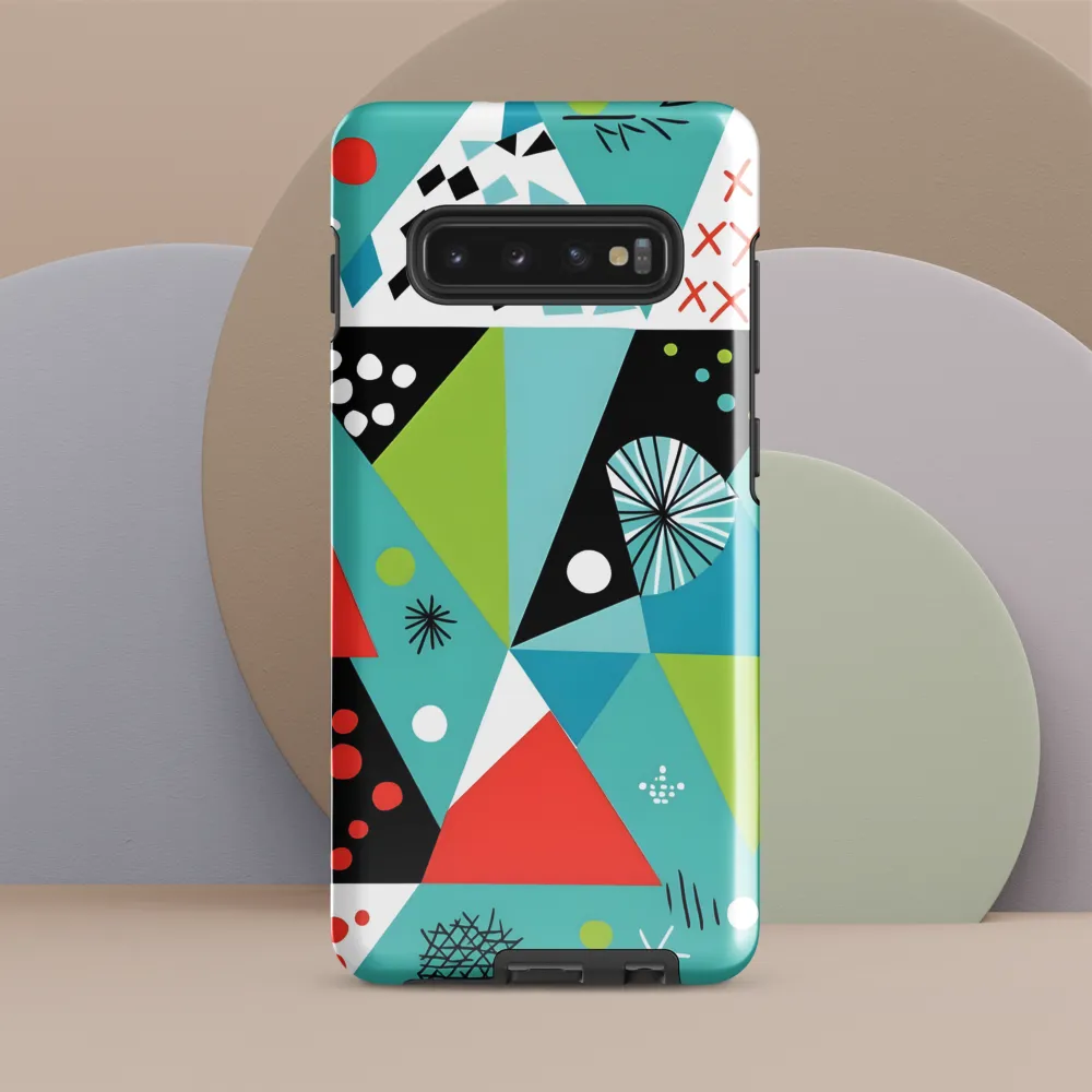 Playful Geometric Harmony | Phone Case |  S10 Plus | Tough Case | Glossy