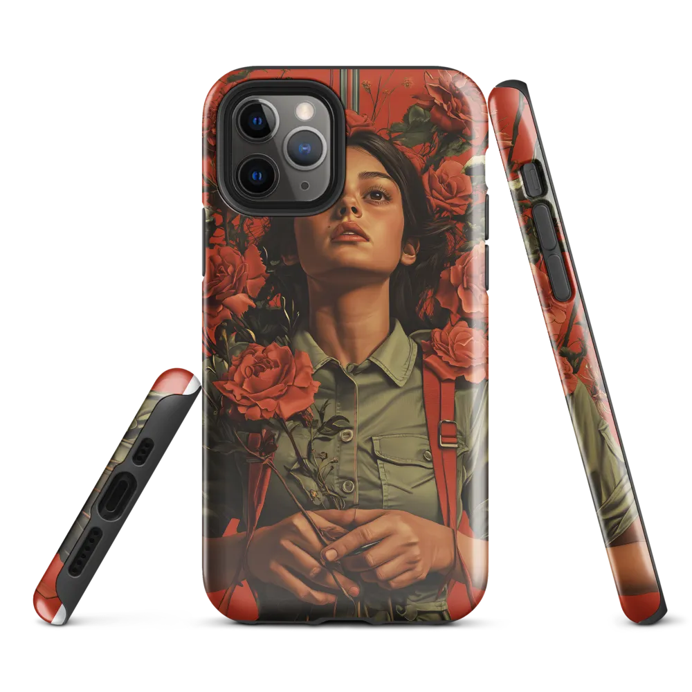 Harmony and Strength: A Portrait Among Roses