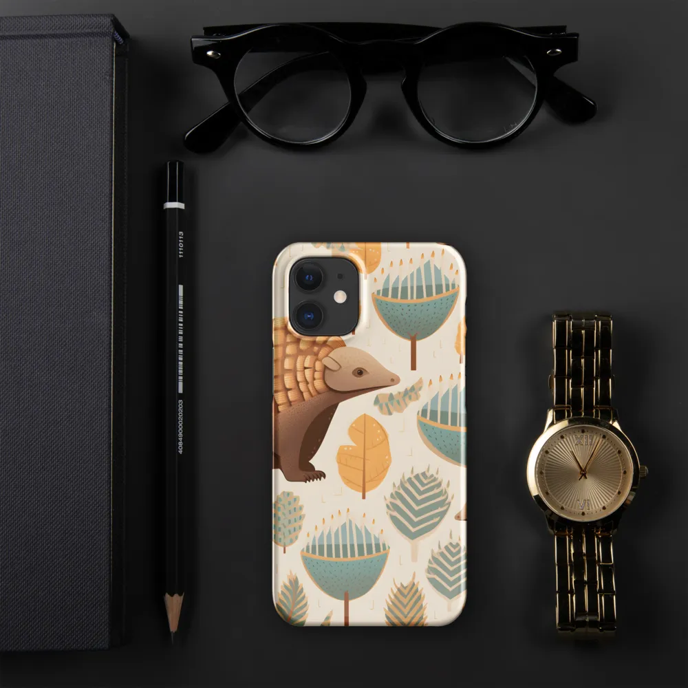 Pangolins in a Whimsical Habitat | Phone Case |  12 Mini | Snap Case | Glossy