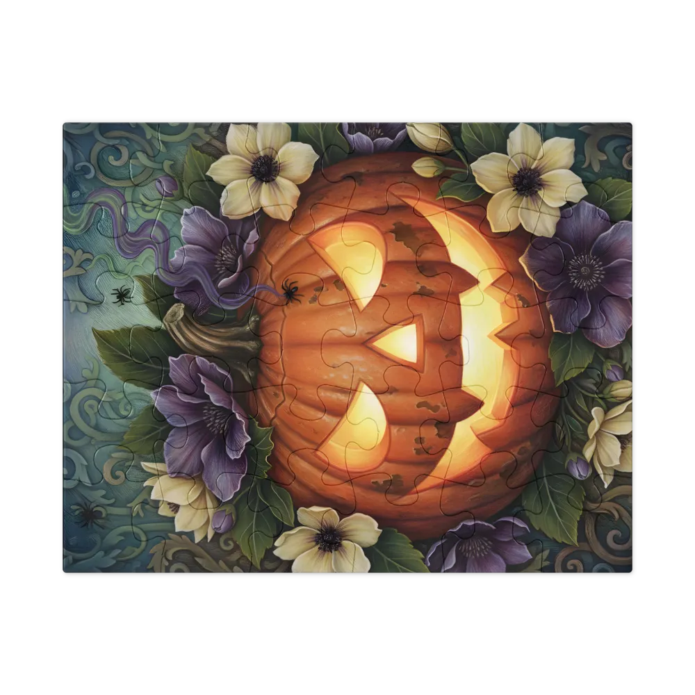 Jack‑o'‑Lantern Bouquet 
 Jigsaw Puzzle in Tin Box
