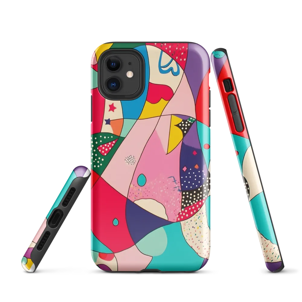 Playful Geometry in Color | Phone Case |  11 | Tough Case | Glossy
