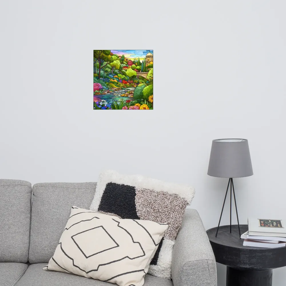 Riverside Garden 
 Poster | 18″x 18″