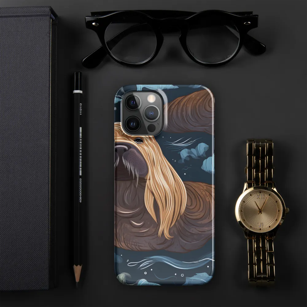 Whimsical Walruses in Deep Blue