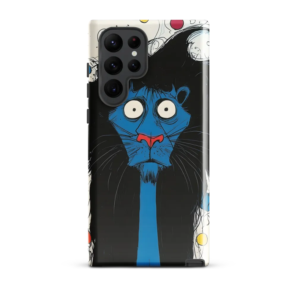 Whimsical Blue Lion