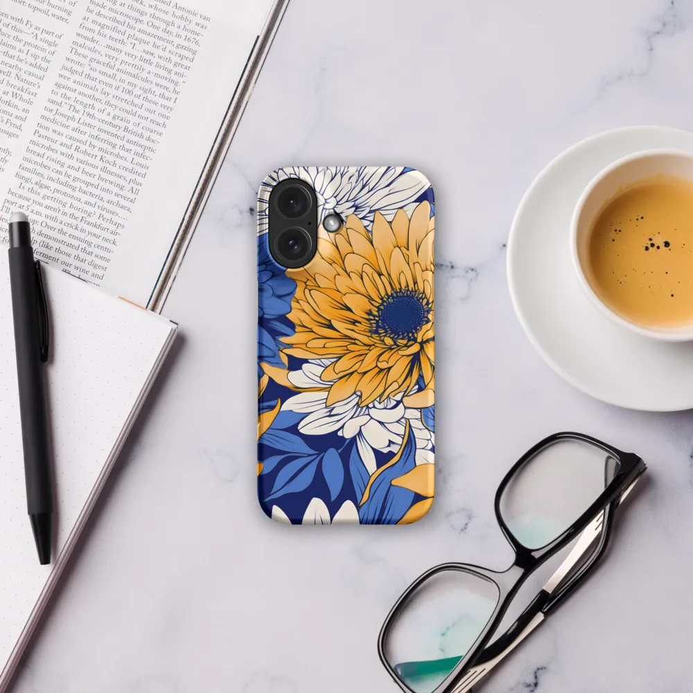 Floral Harmony in Blue and Yellow