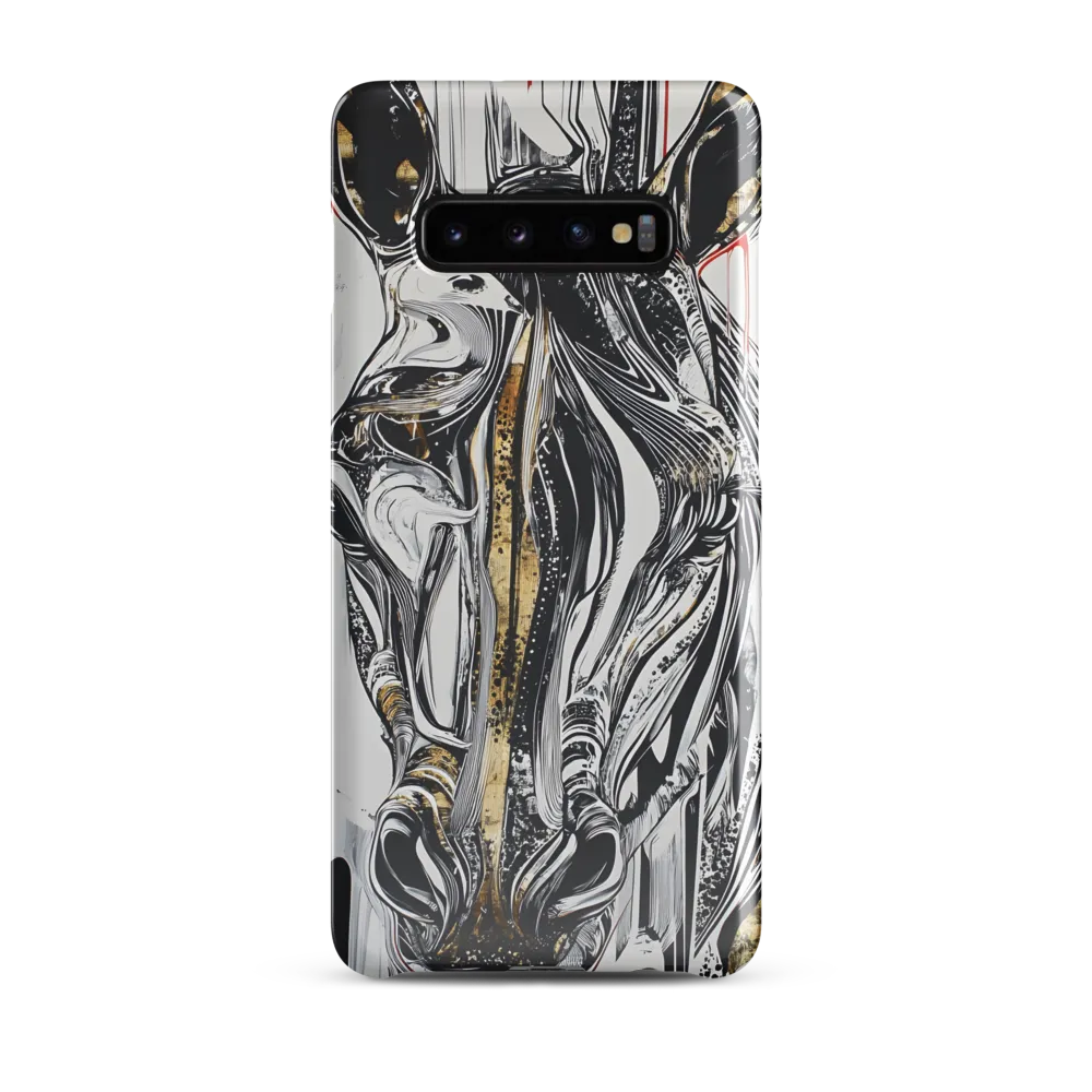 Ethereal Majesty: The Abstract Zebra | Phone Case |  S10 Plus | Snap Case | Glossy