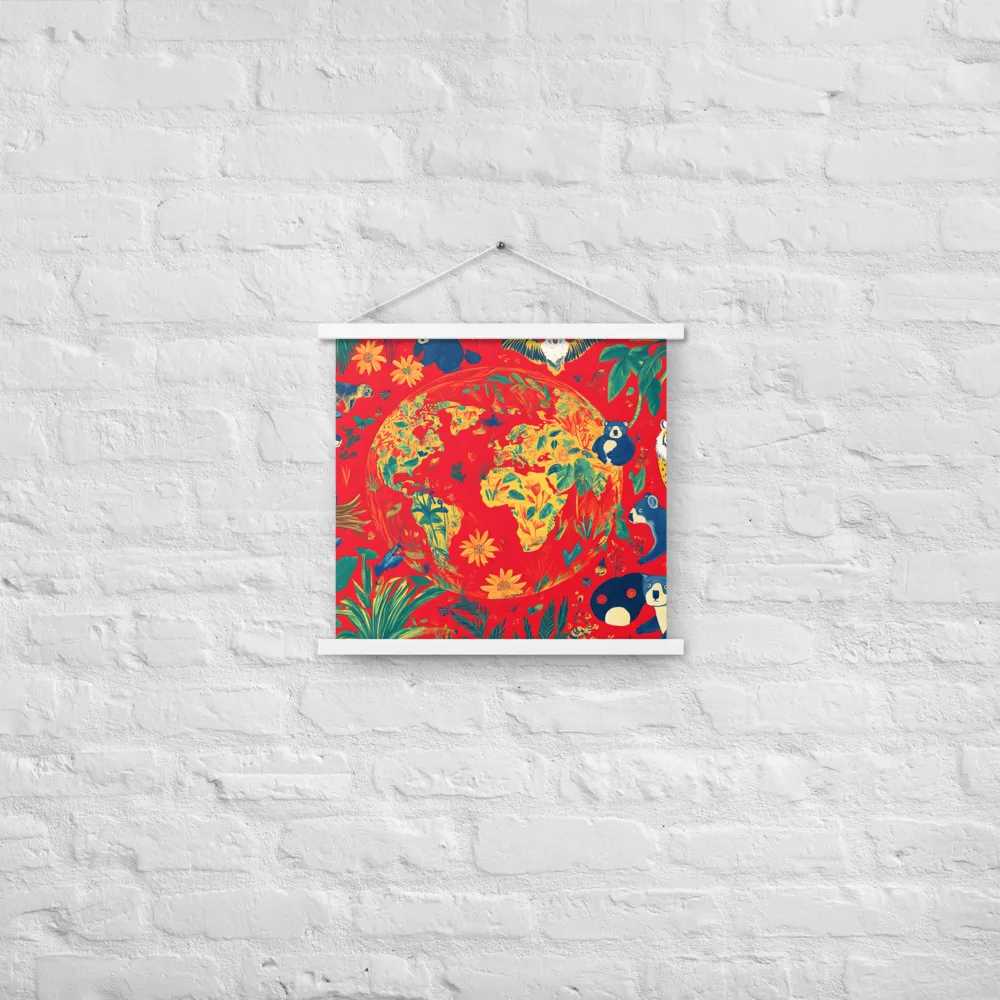 Celebration of Life on Earth | Poster With White Wood Hanger | 18″×18″