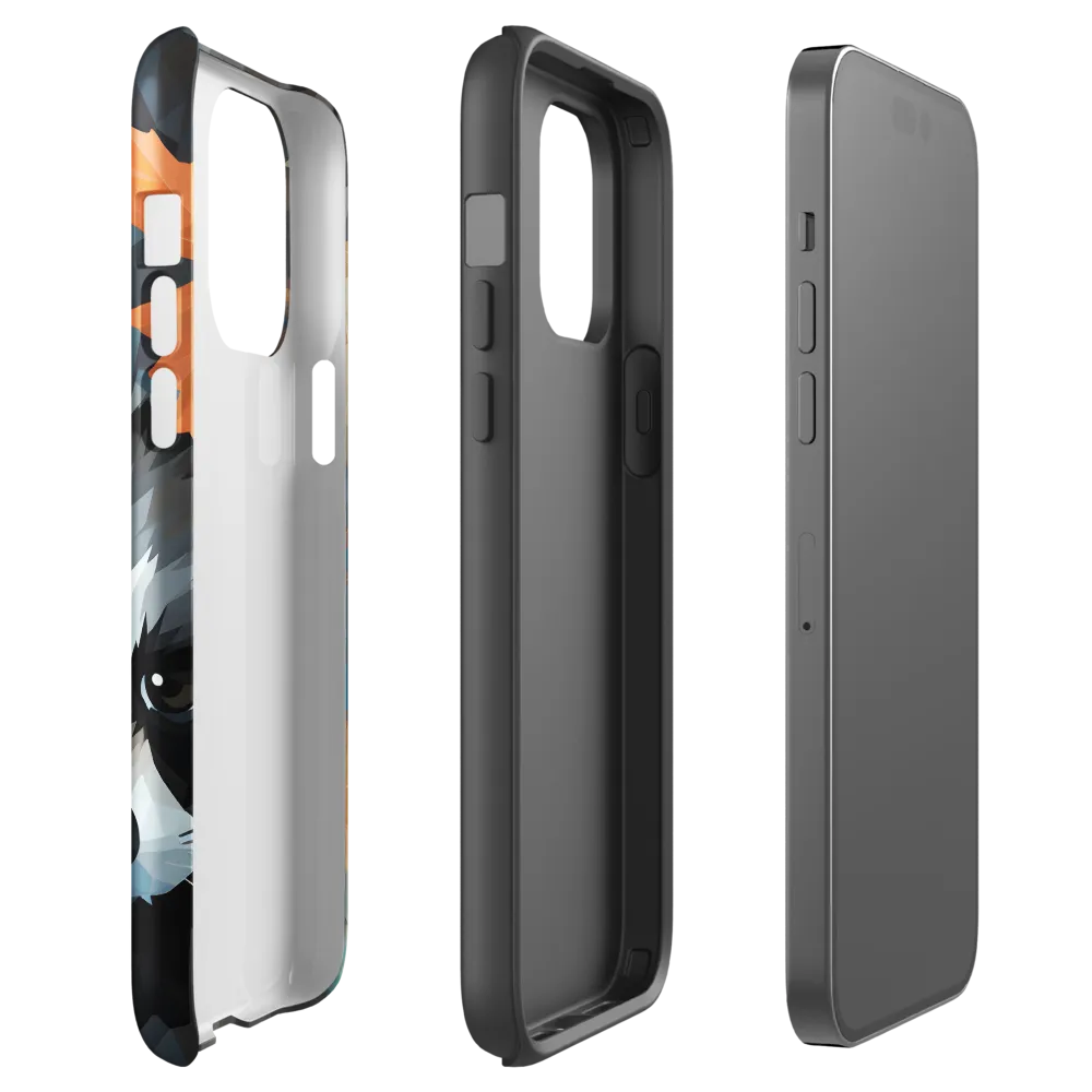 Whispers of Autumn: The Raccoon's Gaze | Phone Case |  14 Pro Max | Tough Case | Glossy