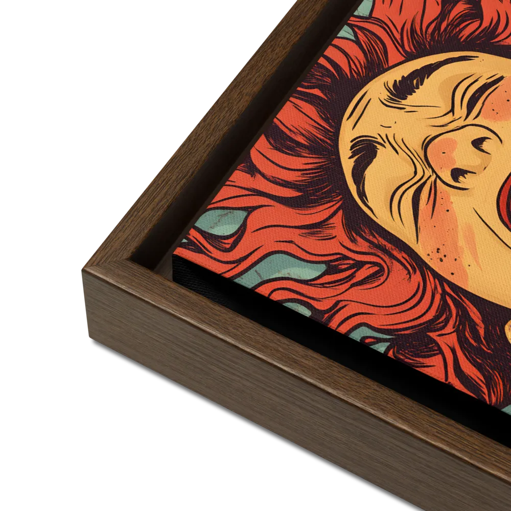 Fury Unleashed | Canvas with Brown Frame | 12″×12″