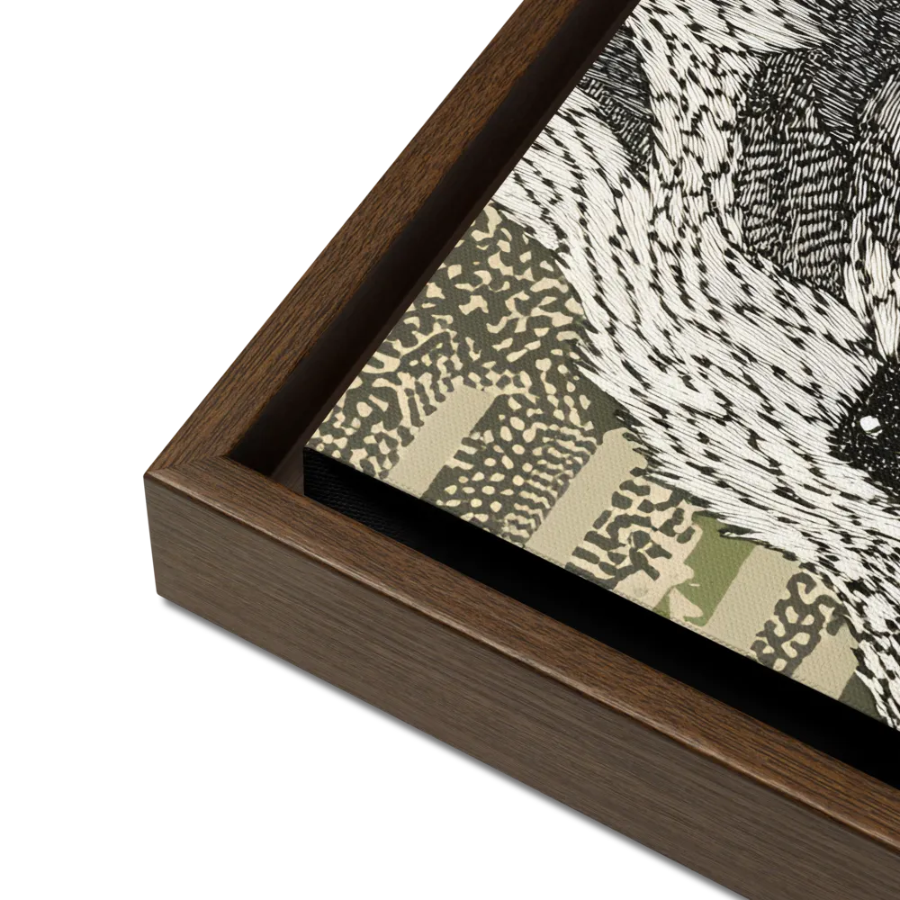 Reflections of the Forest | Canvas with Brown Frame | 16″×16″
