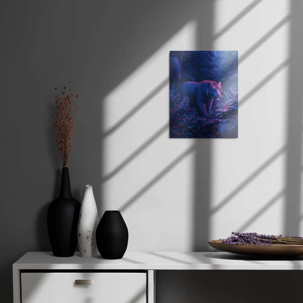 Mystic Prowler: The White Tiger in the Jungle | Metal Print | 11″×14″