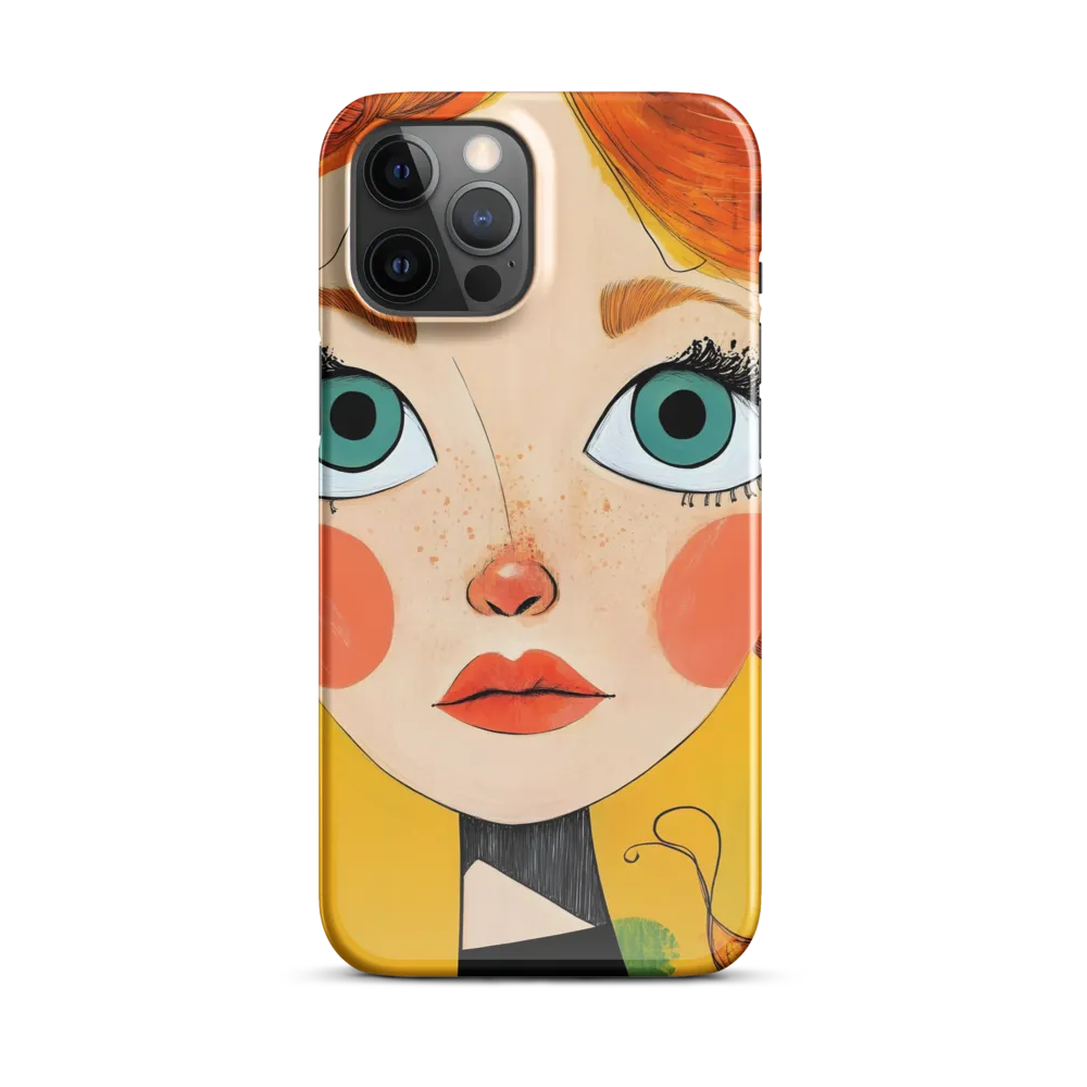 Whimsical Portrait of a Girl | Phone Case |  12 Pro Max | Snap Case | Glossy