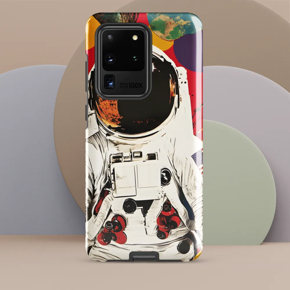 Cosmic Exploration: The Astronaut's Journey | Phone Case |  S20 Ultra | Tough Case | Glossy