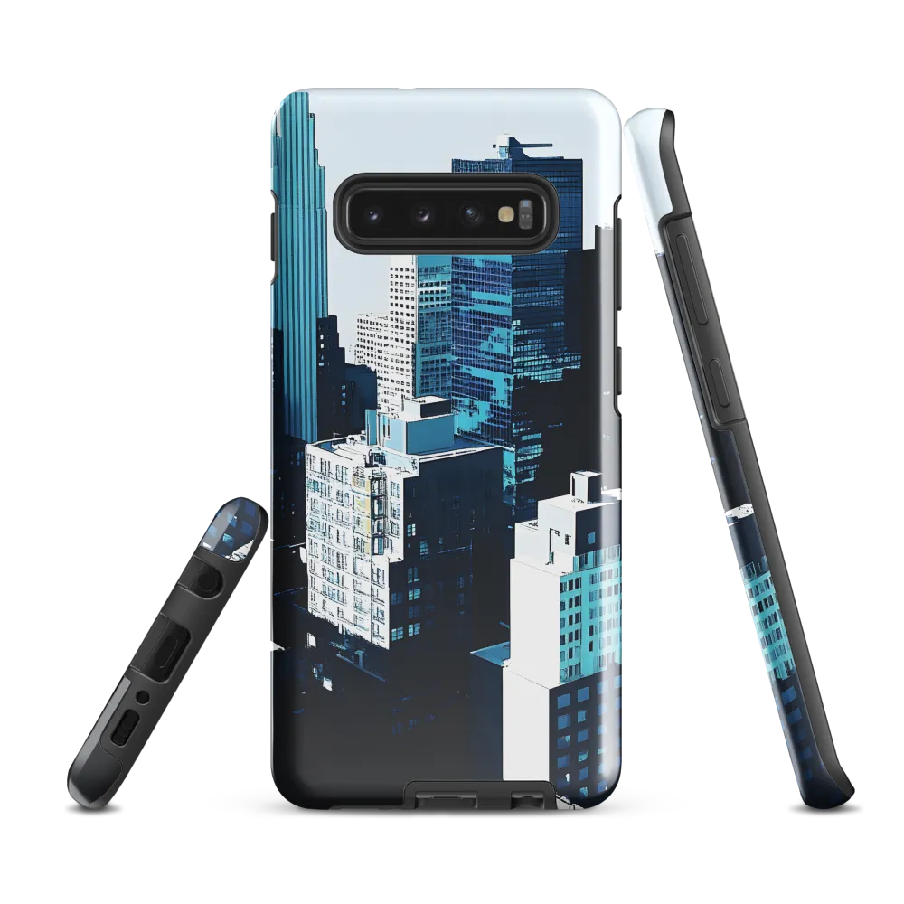 Urban Serenity: A Minimalist Cityscape | Phone Case |  S10 Plus | Tough Case | Glossy