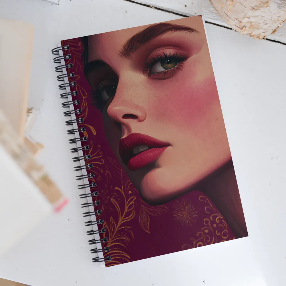 Portrait of Serene Beauty | Spiral Notebook