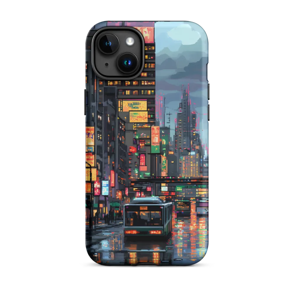 Neon Dreams: A Pixelated Urban Night