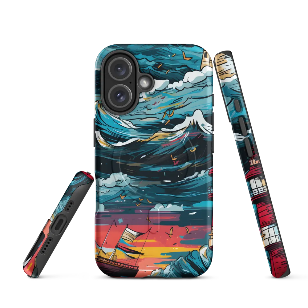 Turbulent Seas: A Lighthouse Adventure | Phone Case |  16 | MagSafe® Tough Case | Matte