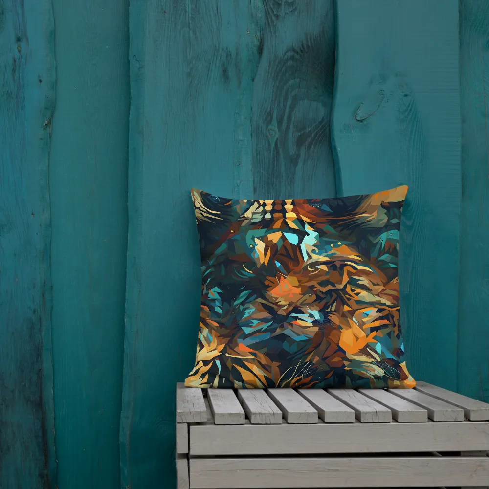 Wild Symphony: Abstract Tigers | Pillow | 18″×18″