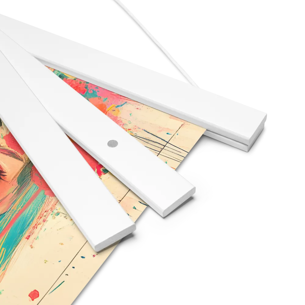 Whimsical Blossom | Poster With White Wood Hanger | 10″×10″