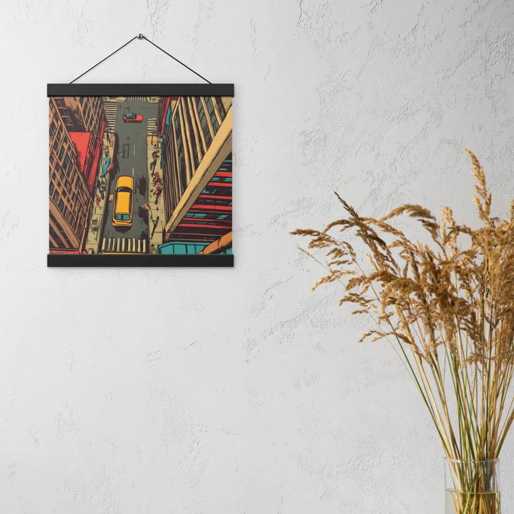 Urban Symphony | Poster With Black Wood Hanger | 12″×12″