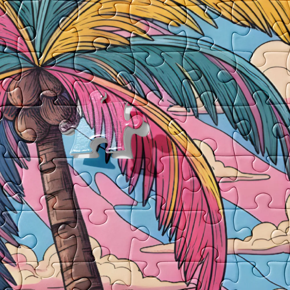 Dreamy Pastel Beach 
 Jigsaw Puzzle
