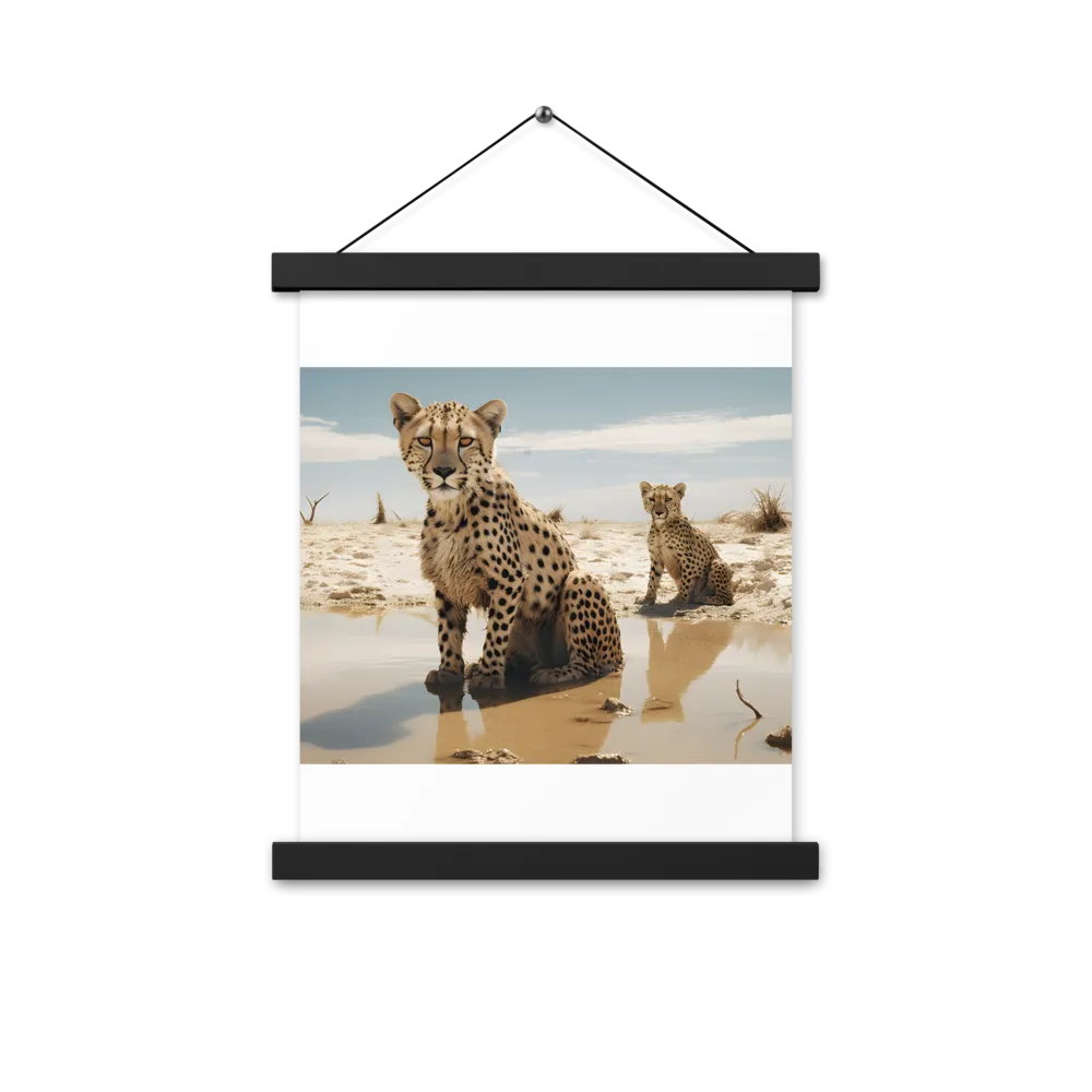 Silent Watchers of the Savanna | Poster With Black Wood Hanger | 11″×14″