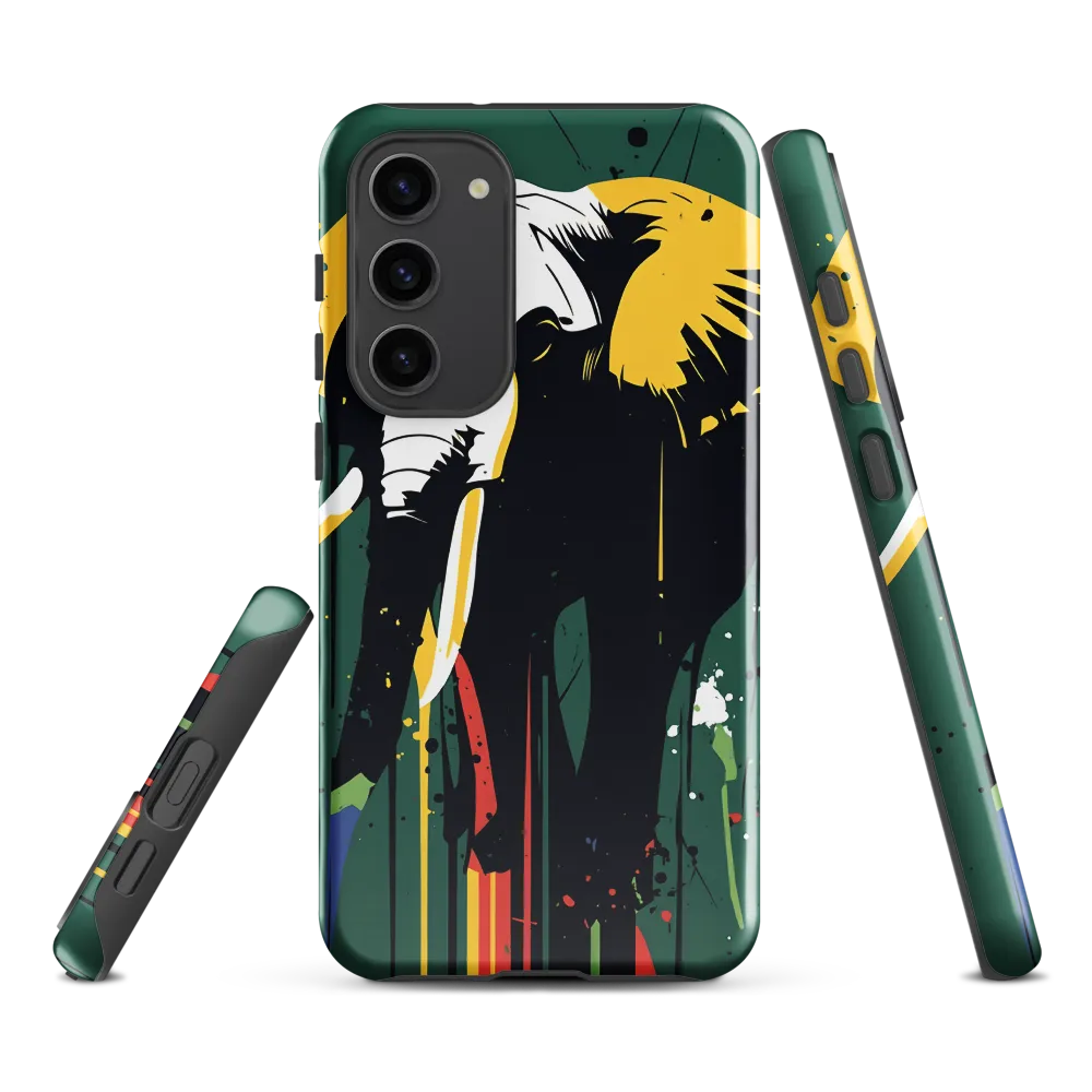 Majestic Minimalism: The Colorful Elephant