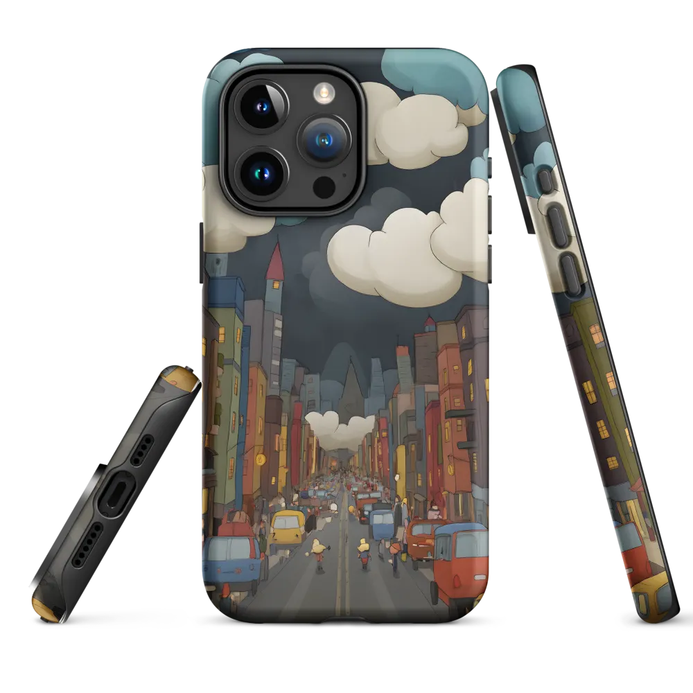Urban Symphony: A City Awakens at Dusk | Phone Case |  15 Pro Max | Tough Case | Matte