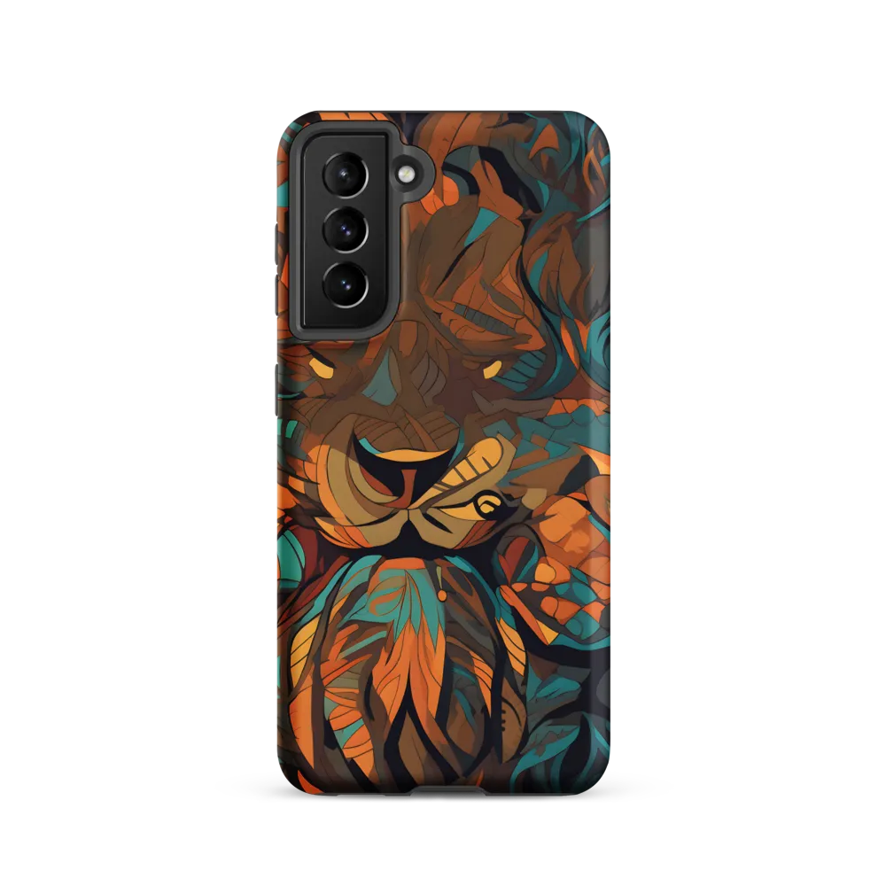 Fierce Royalty: A Geometric Exploration of Lions | Phone Case |  S21 | Tough Case | Matte