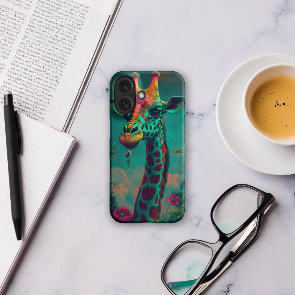 Whimsical Giraffe Among Blossoms