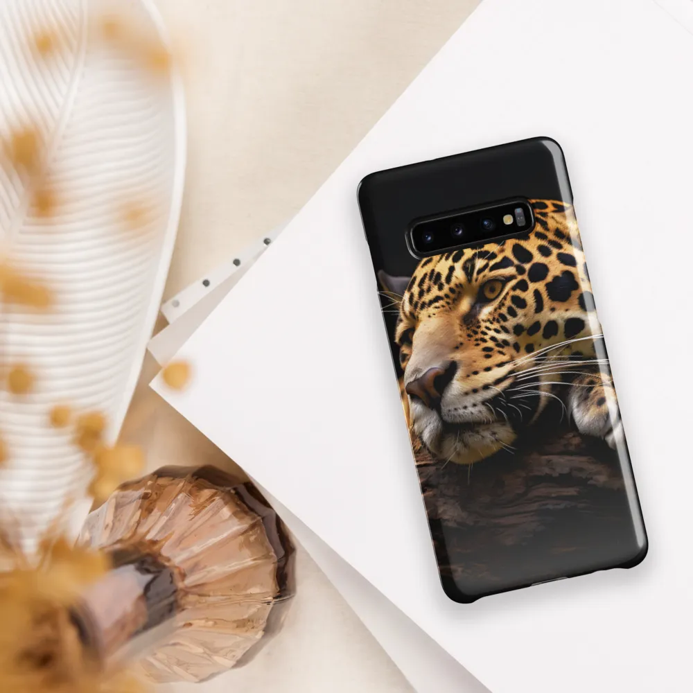 Tranquil Majesty: The Resting Leopard | Phone Case |  S10 Plus | Snap Case | Glossy