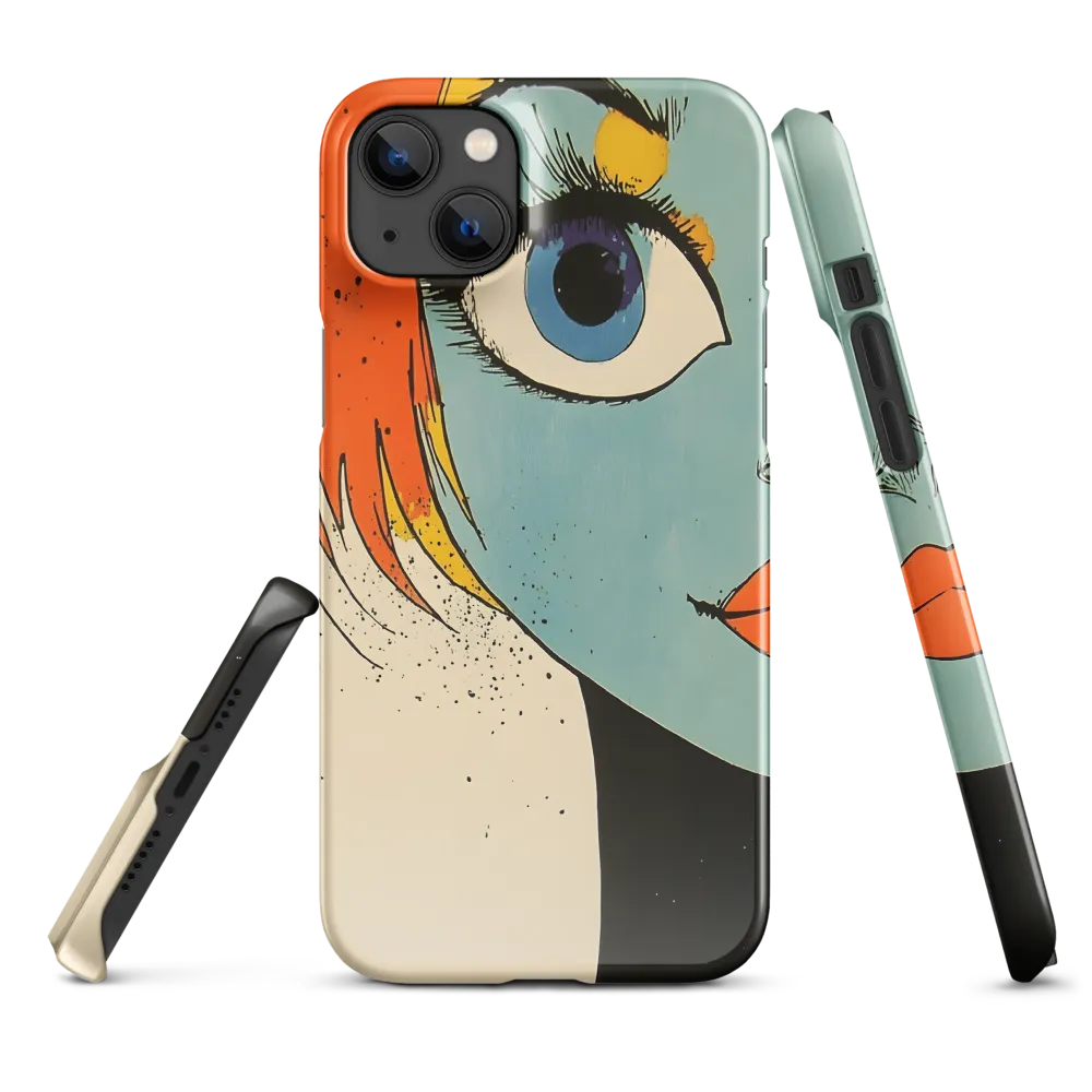 Vivid Expressions: A Portrait in Blue | Phone Case |  14 Plus | Snap Case | Glossy