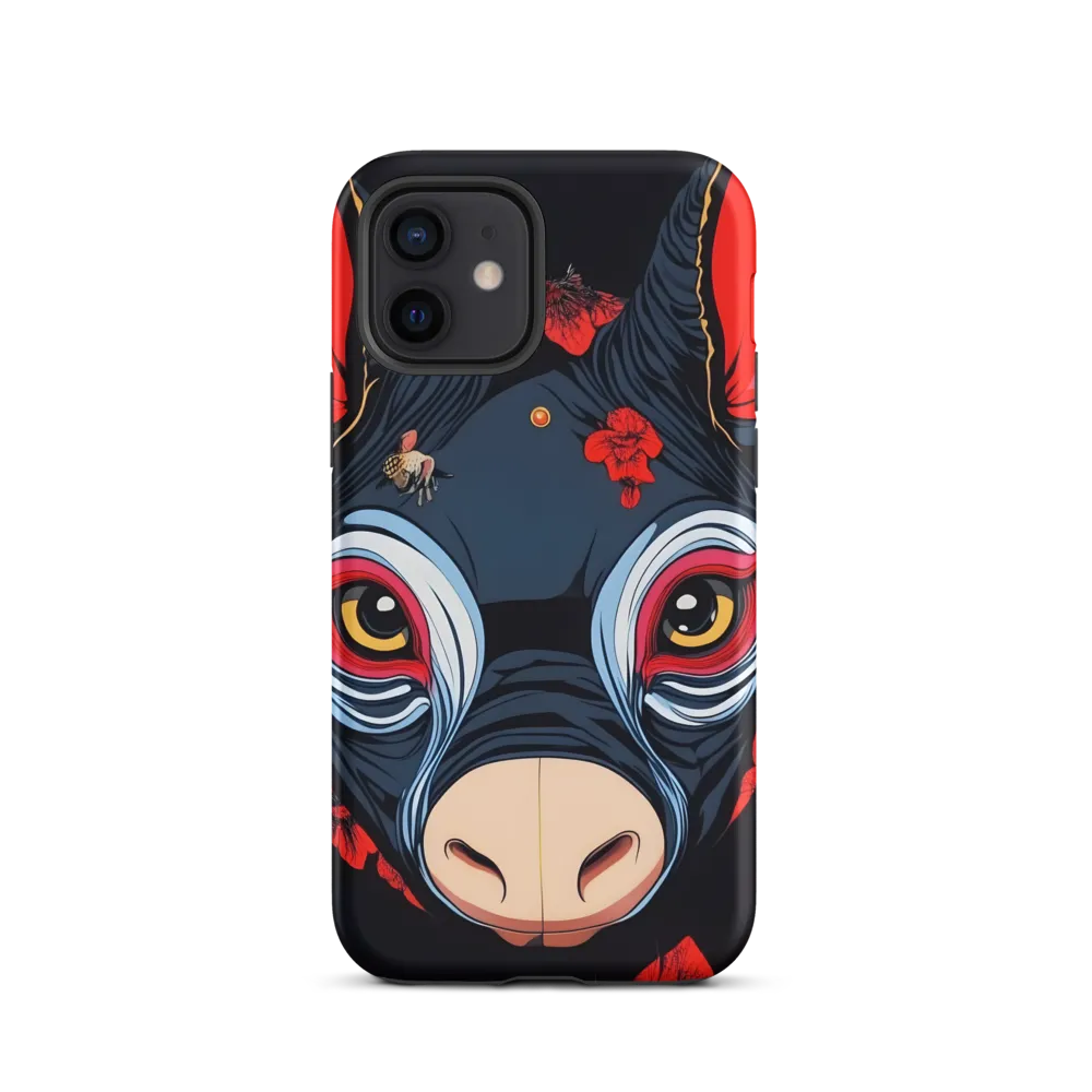 Mystical Bull with Floral Motifs