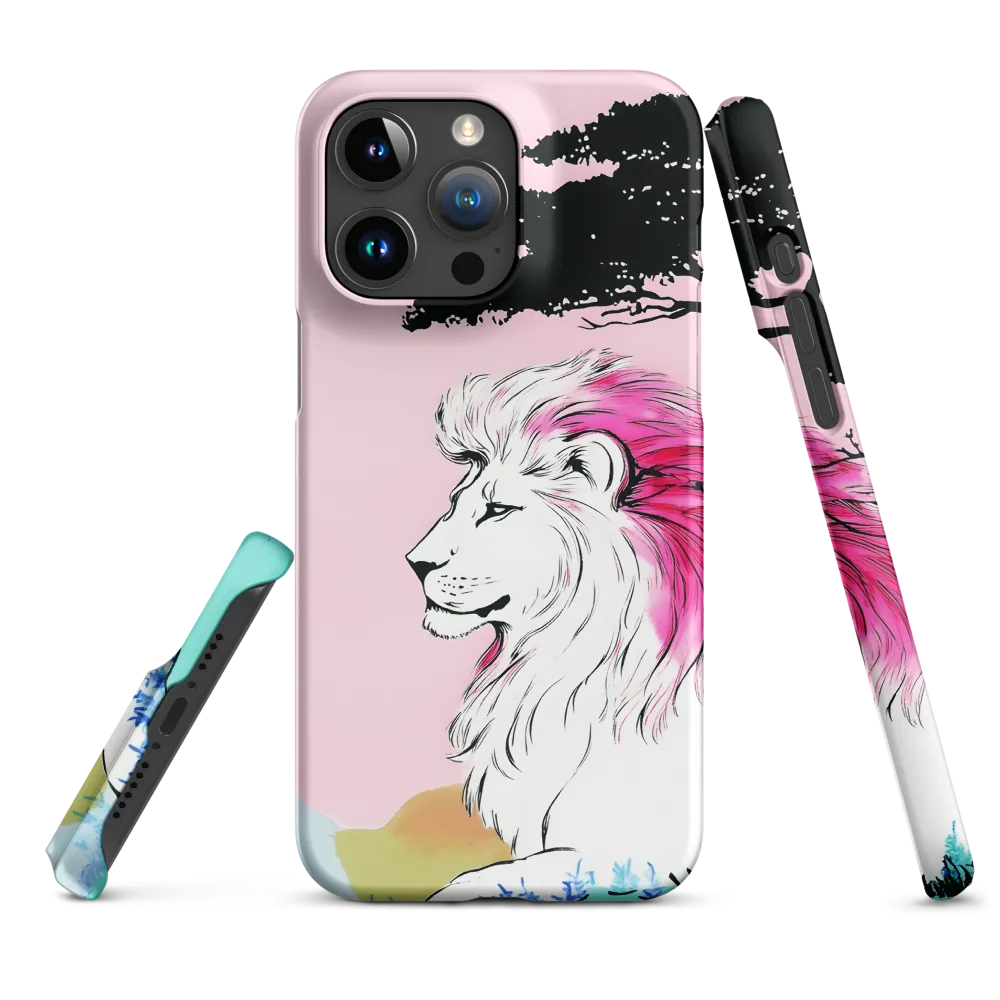 Serene Majesty: A Lion's Profile | Phone Case |  15 Pro Max | Snap Case | Matte