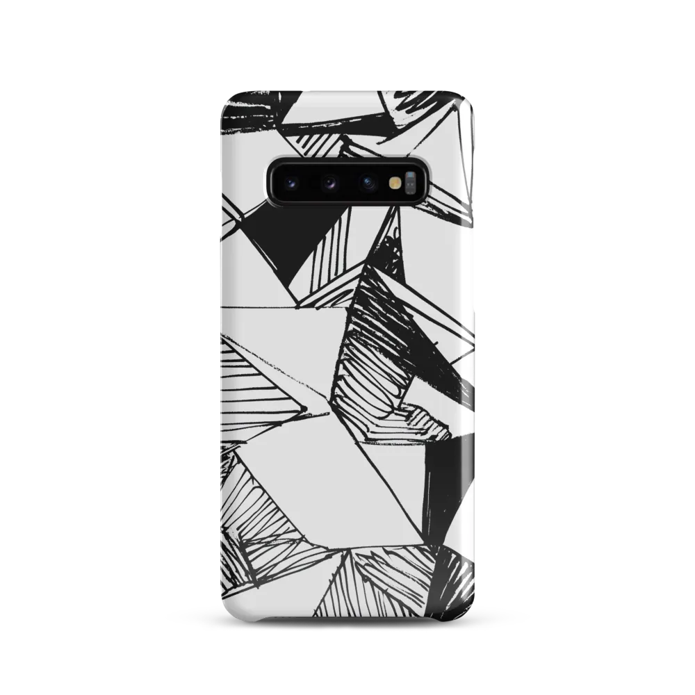 Dynamic Geometry in Ink | Phone Case |  S10 | Snap Case | Glossy