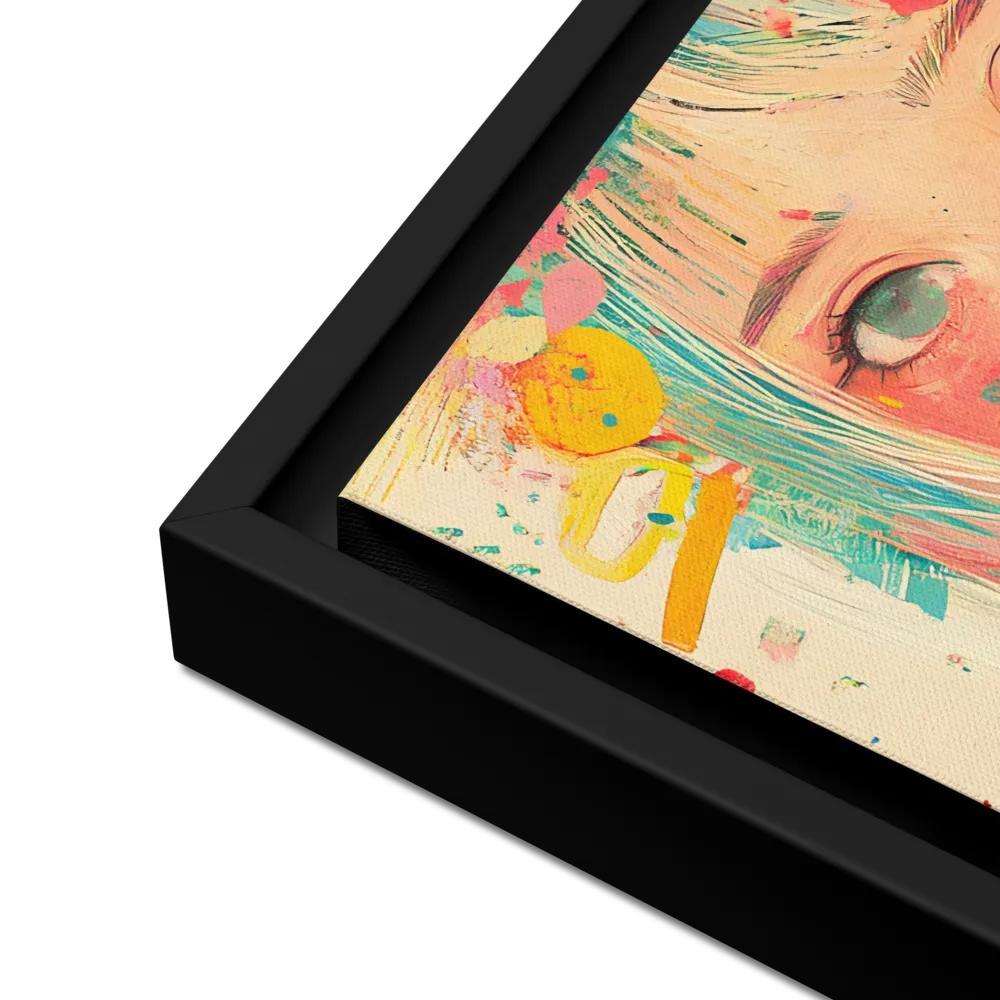 Whimsical Blossom | Canvas with Black Frame | 12″×16″