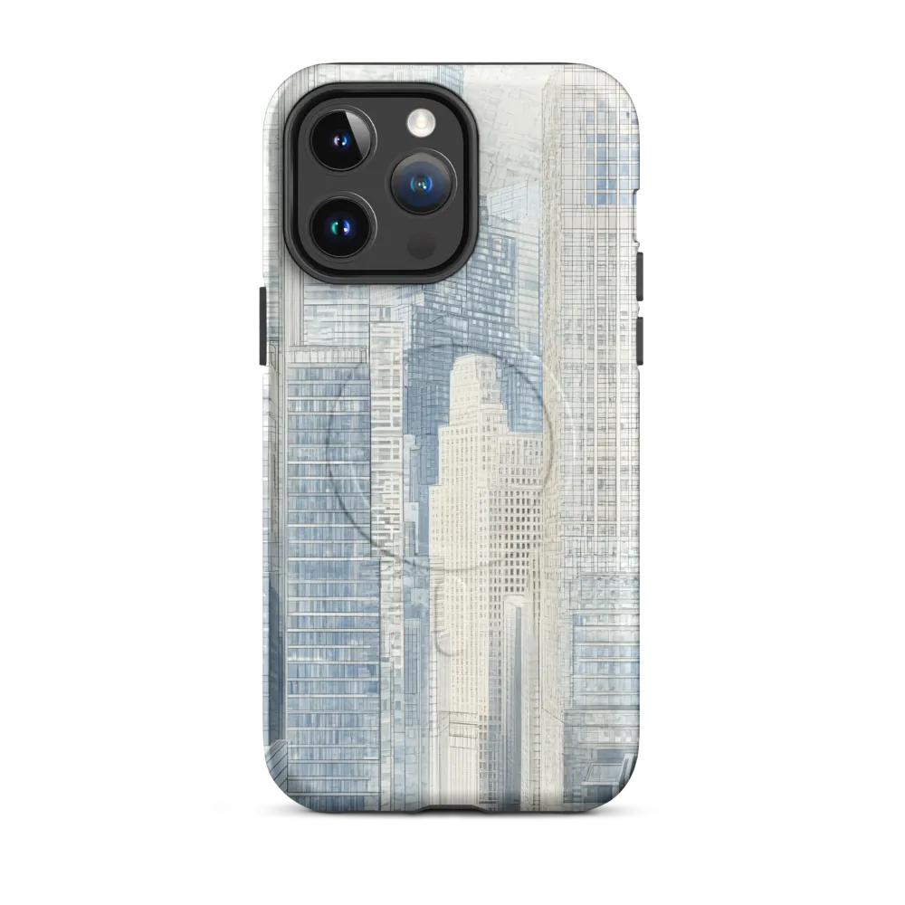 Urban Serenity: A Modern Cityscape | Phone Case |  14 Pro Max | MagSafe® Tough Case | Matte