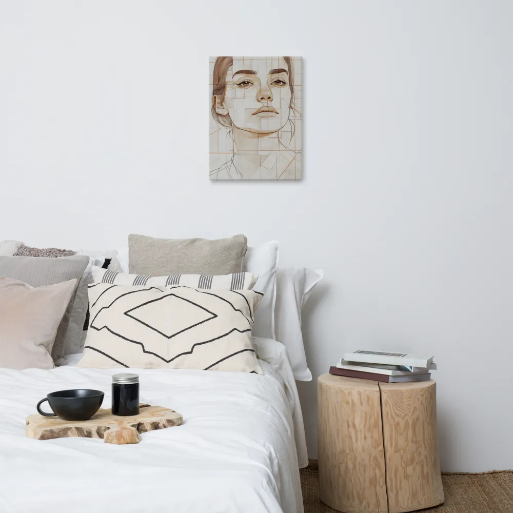 Geometric Serenity: A Minimalist Portrait