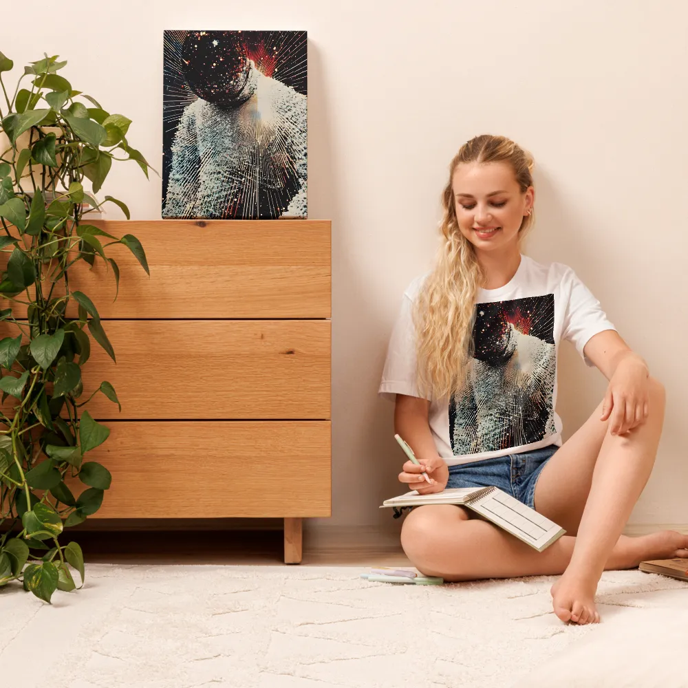 Ethereal Astronaut: A Journey Through the Cosmos | Canvas | 12″×16″