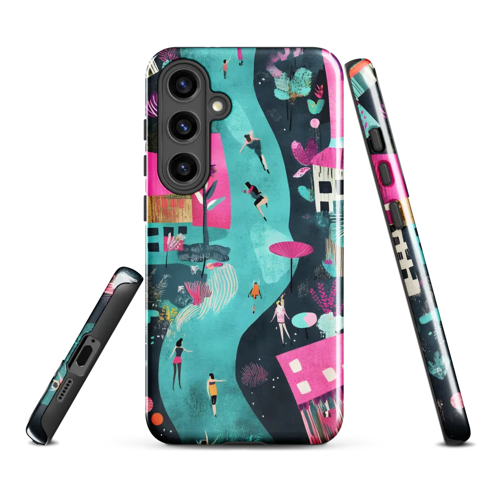 Whimsical Journey Through a Vibrant Landscape | Phone Case |  S24 Plus | Tough Case | Glossy