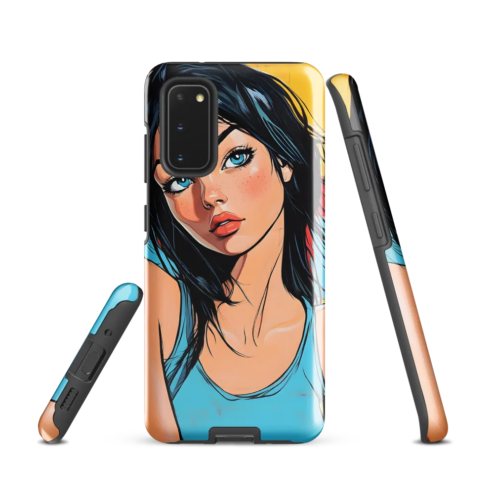 Vibrant Portrait of Modern Youth | Phone Case |  S20 | Tough Case | Glossy