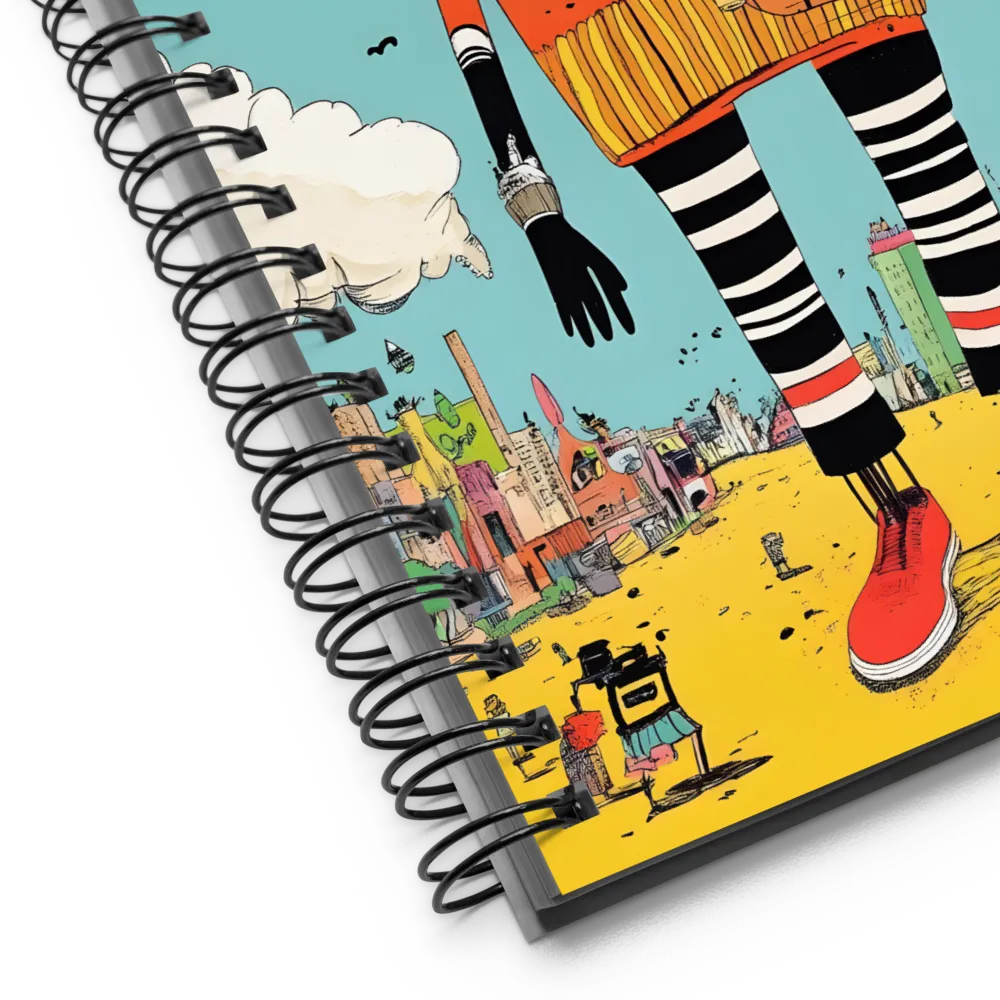 Urban Fantasia: A Whimsical Encounter | Spiral Notebook