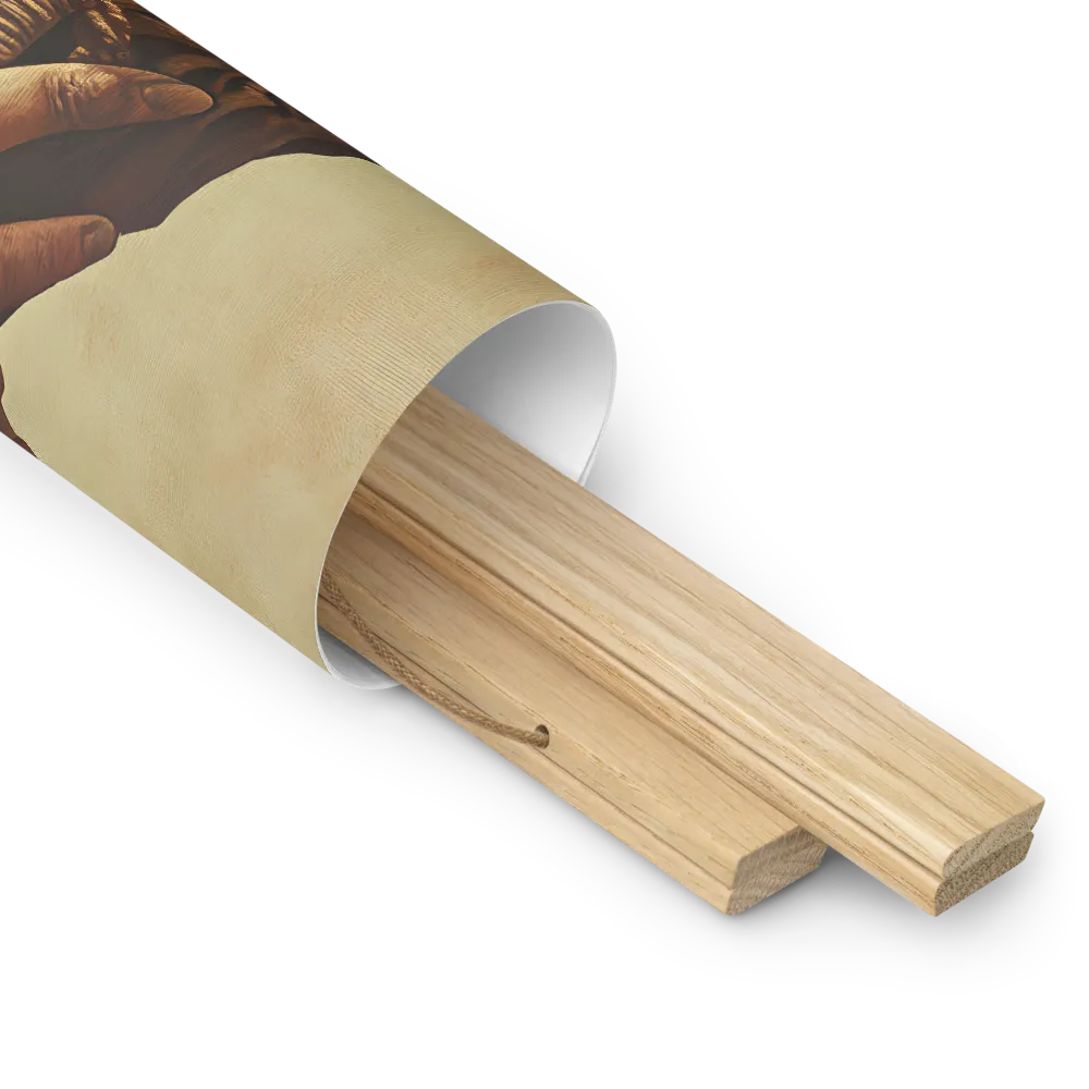 The Mask of Roots | Poster With Oak Wood Hanger | 14″×14″