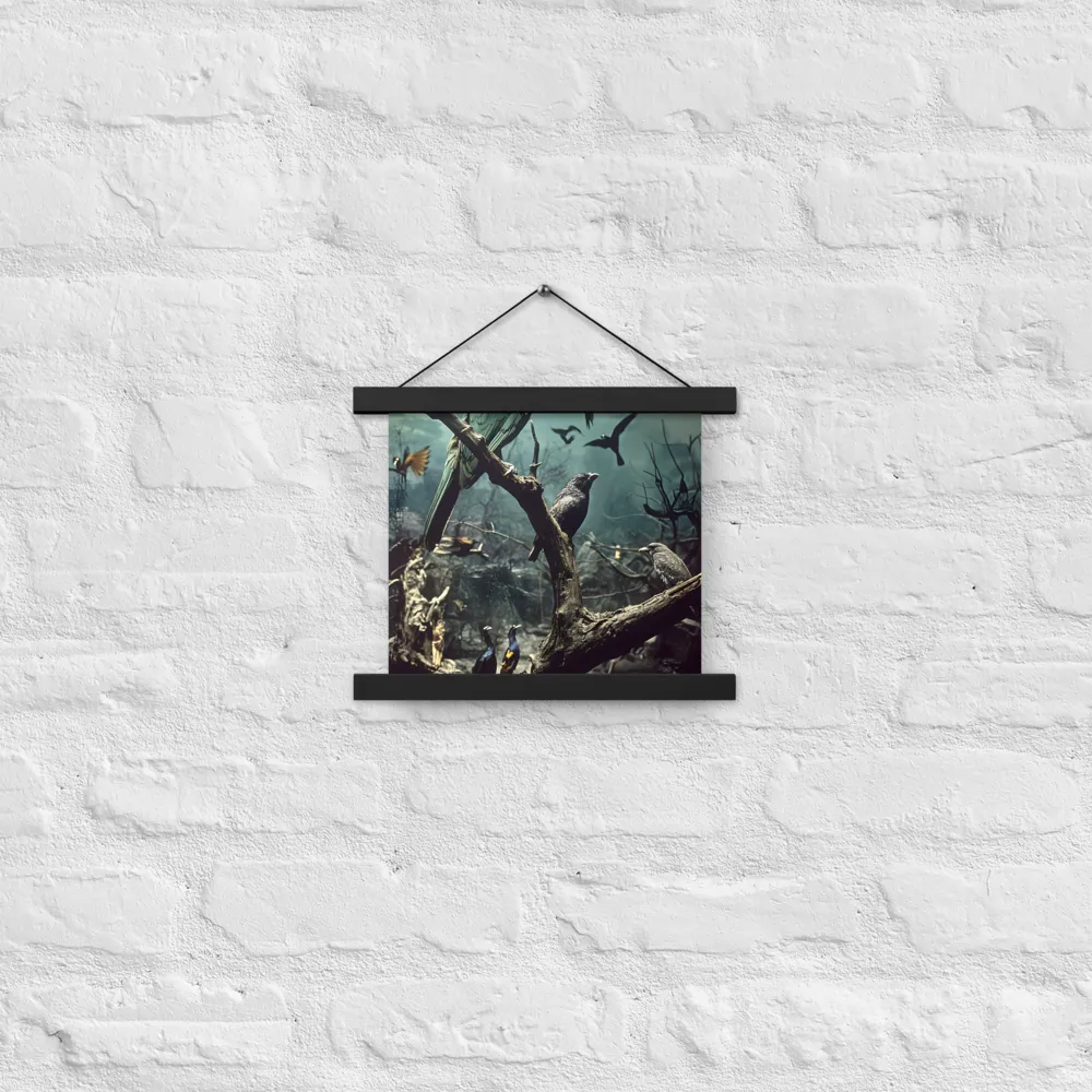 Whispers of the Avian Realm | Poster With Black Wood Hanger | 10″×10″