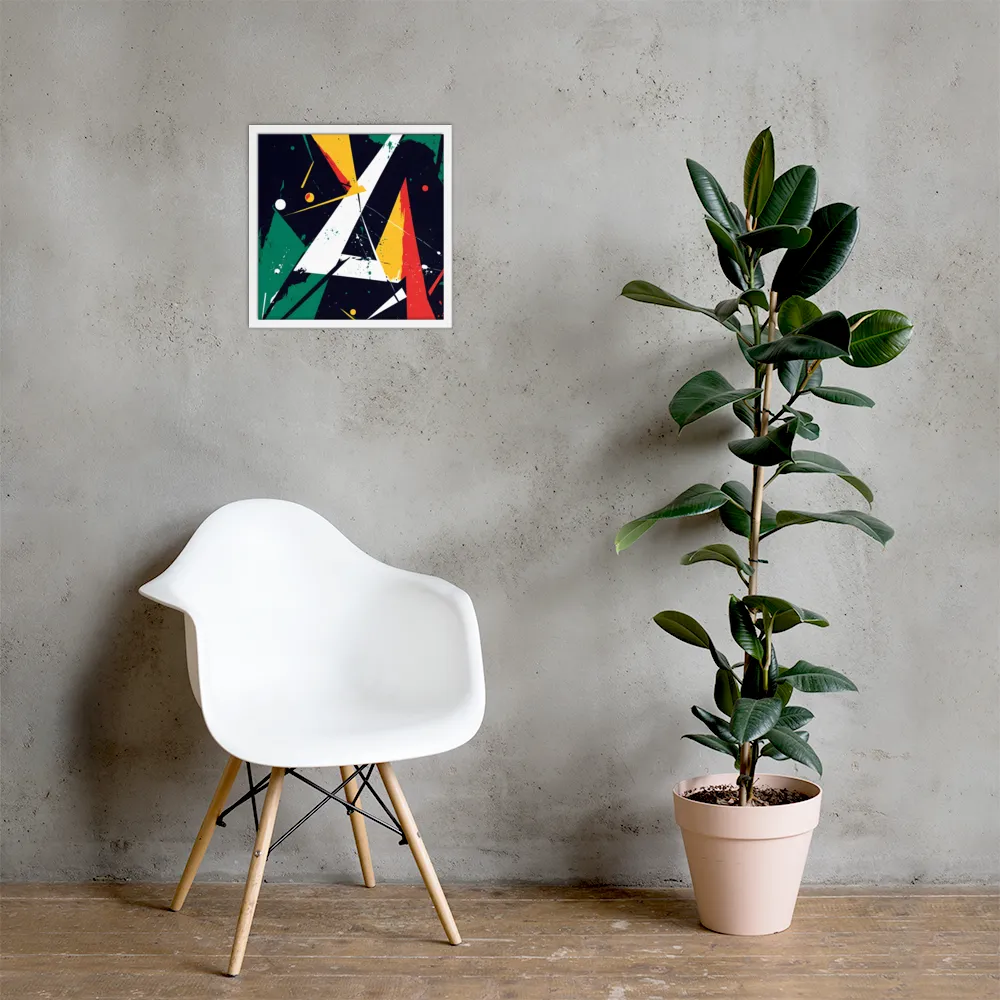 Dynamic Geometries | Poster with White Frame | 16″×16″