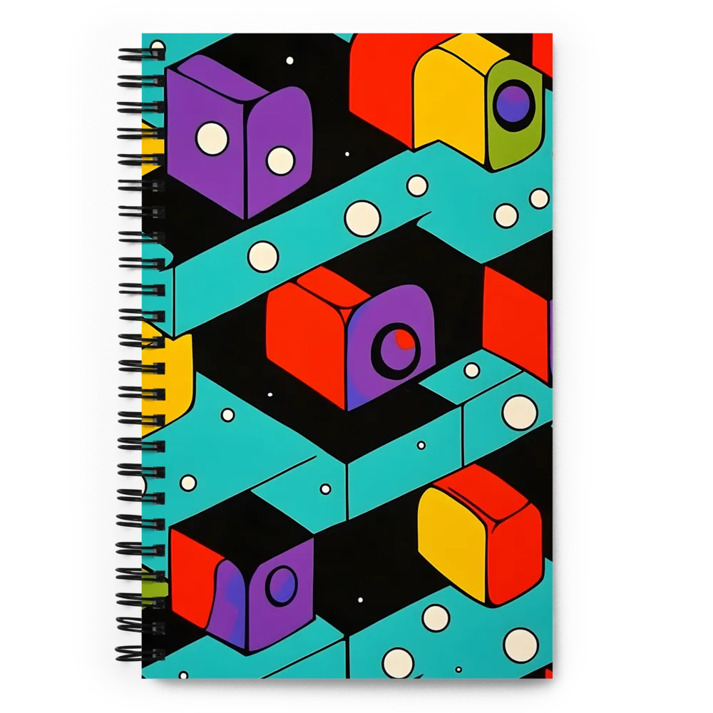 Vibrant Geometric Harmony | Spiral Notebook