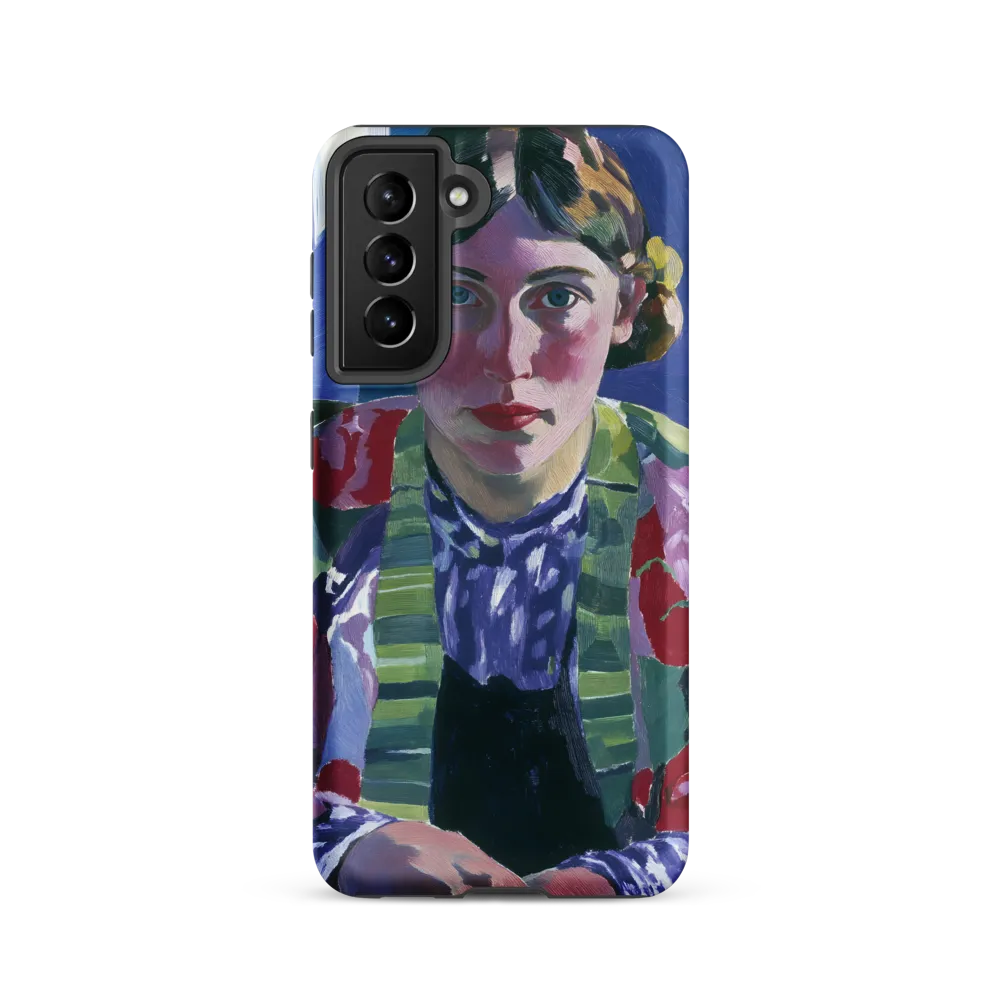 Vibrant Gaze: A Modernist Portrait