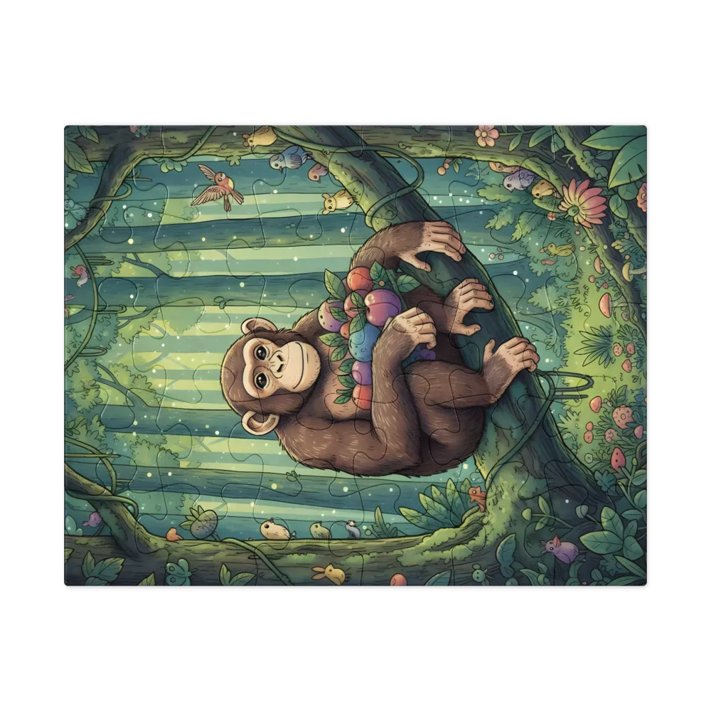 Forest Chimp 
 Jigsaw Puzzle in Tin Box