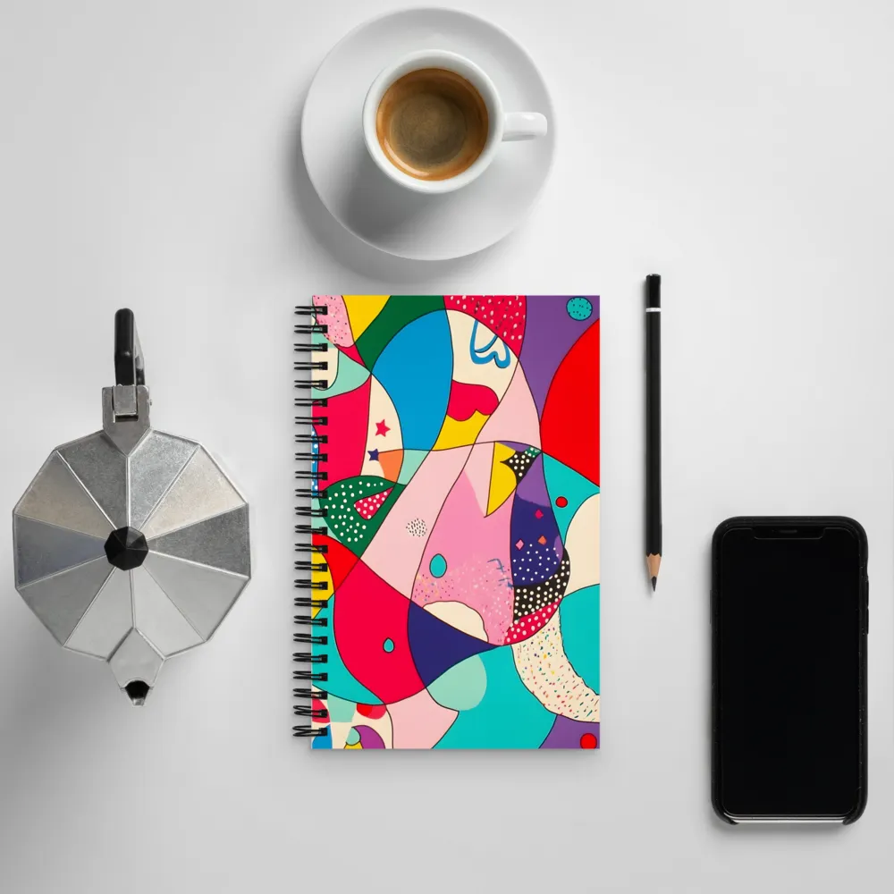 Playful Geometry in Color | Spiral Notebook