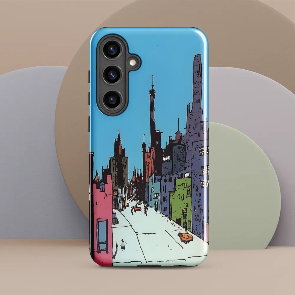 Vibrant Cityscape under the Moon